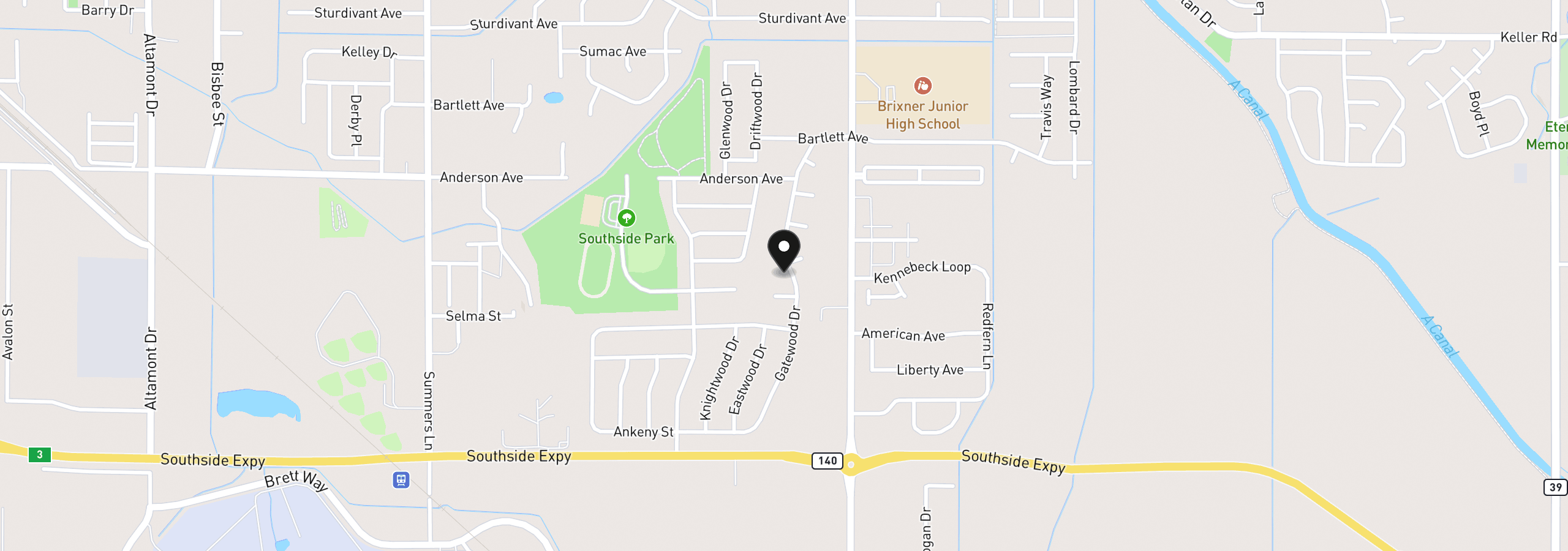 Map showing the location of 5148 Gatewood Dr, Klamath Falls, OR 97603