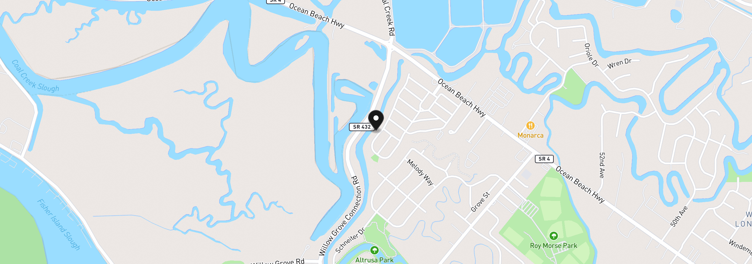 Map showing the location of 116 Blue Heron Dr, Longview, Wa 98632