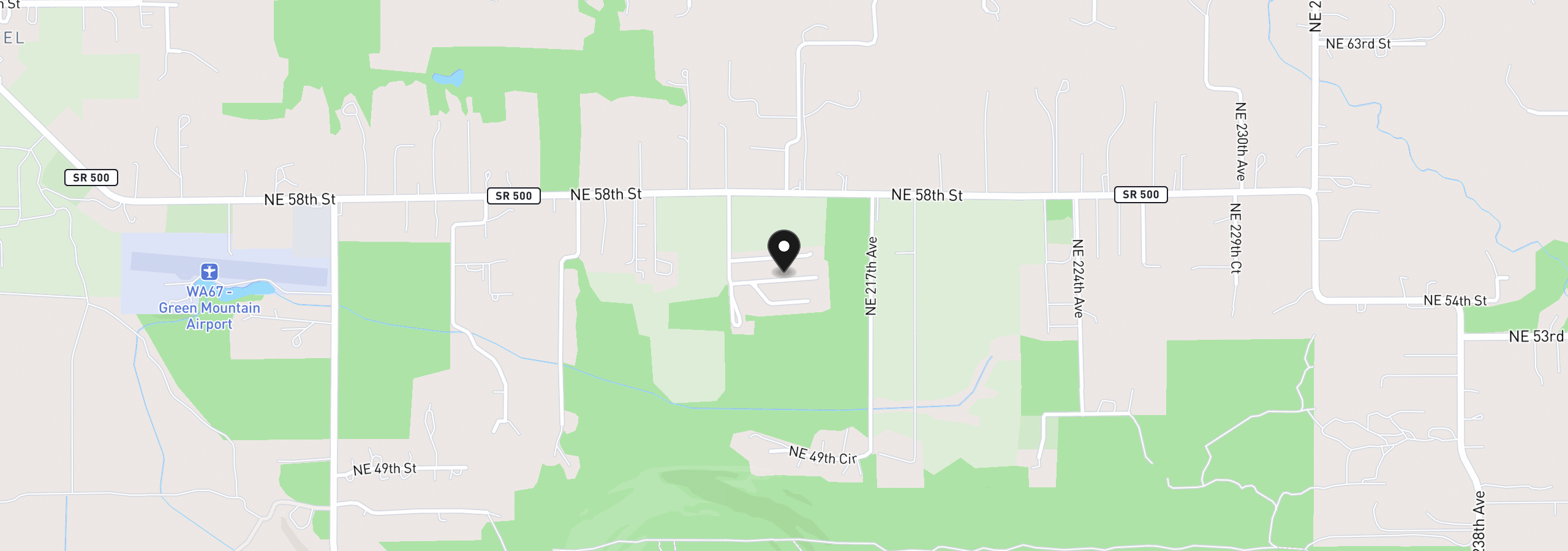 Map showing the location of 21201 NE 58th St 42, Vancouver, Wa 98682
