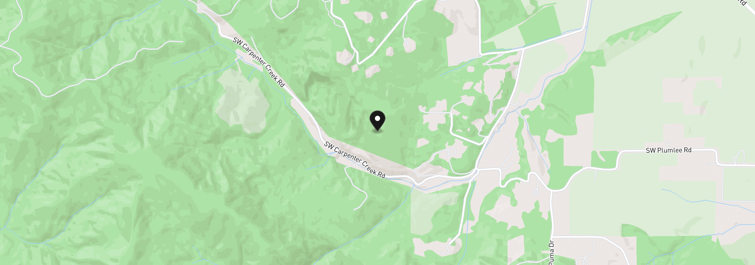 Map showing the location of 47853 SW Carpenter Creek Rd, Forest Grove, OR 97116