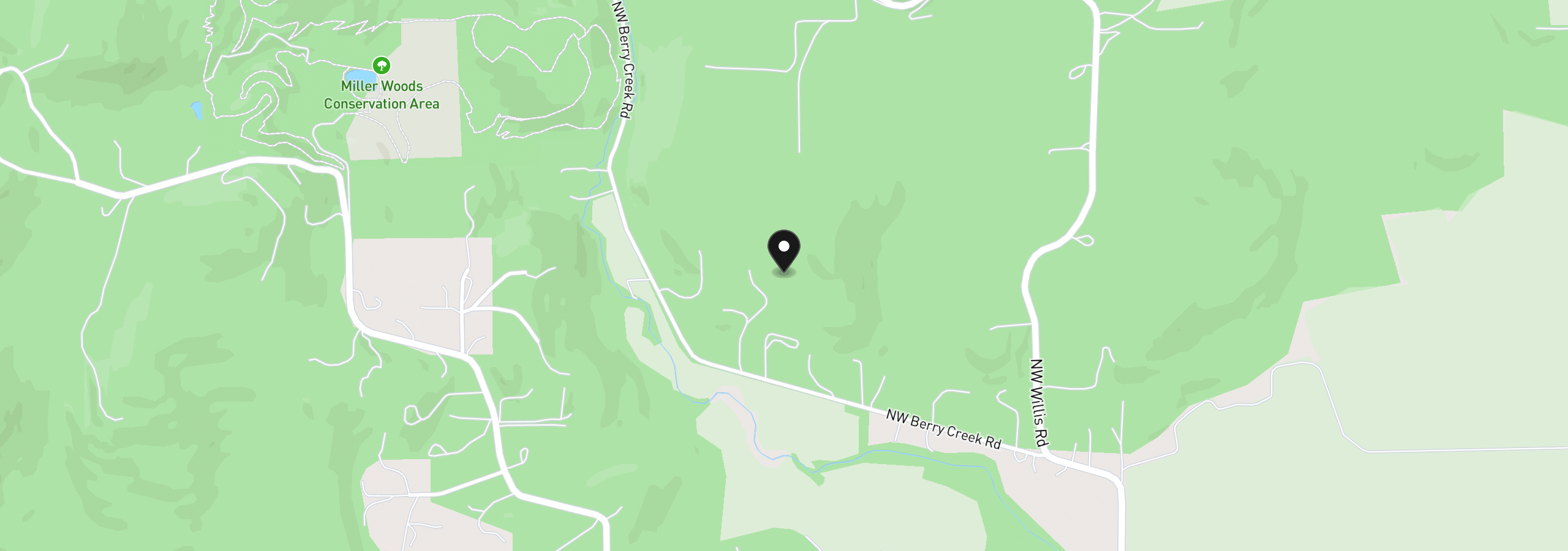 Map showing the location of 0 NW Berry Creek Rd Par 2, McMinnville, OR 97128