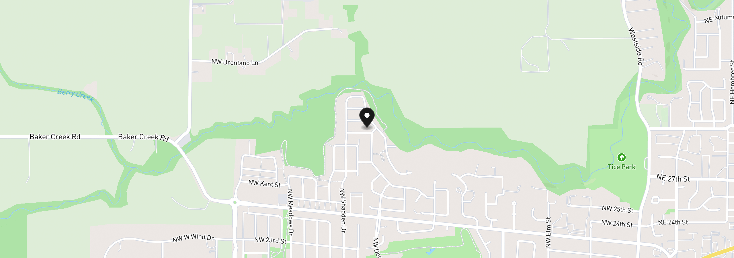 Map showing the location of 1521 NW Tracy, McMinnville, OR 97128