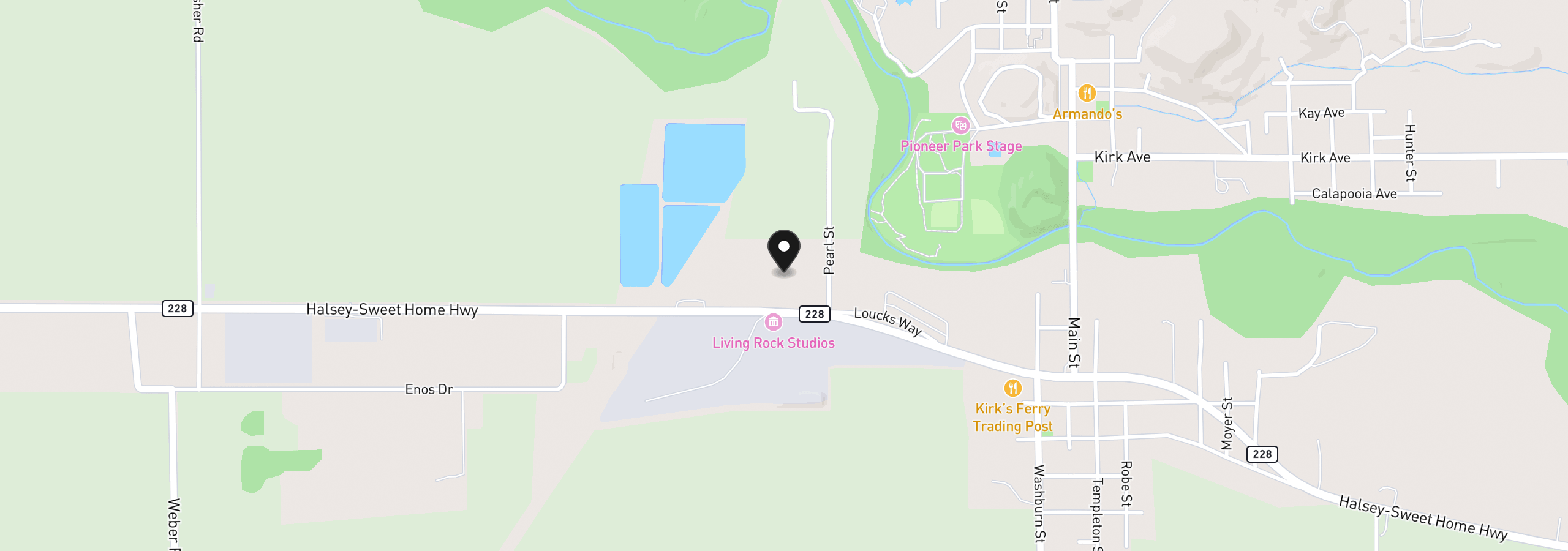 Map showing the location of Undisclosed, Brownsville, OR 97327