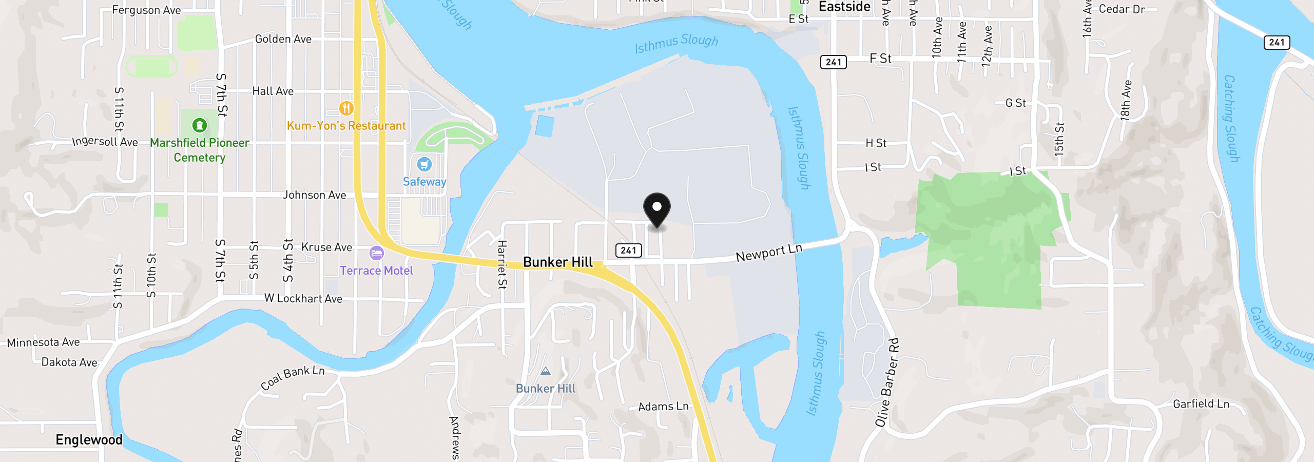 Map showing the location of 63776 Ellen St, Coos Bay, OR 97420