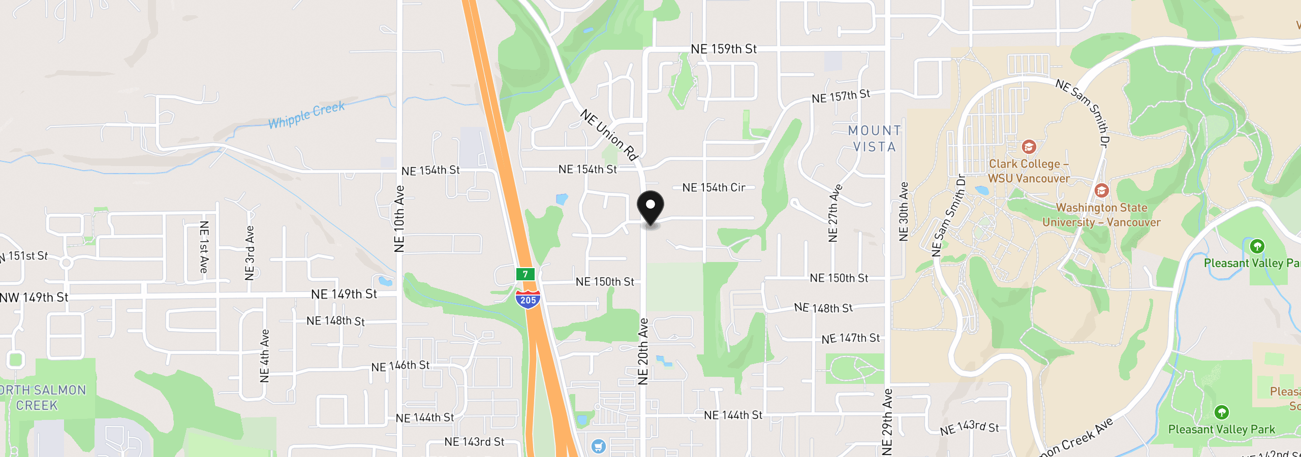 Map showing the location of 2005 NE 152nd St, Vancouver, Wa 98686