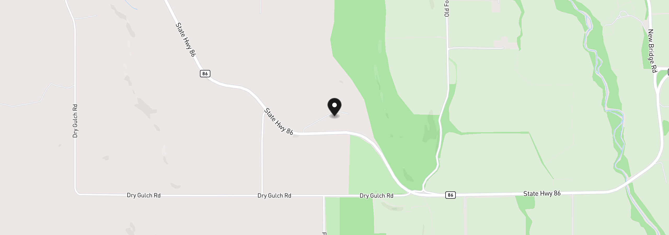 Map showing the location of 38901 Highway 86, Richland, OR 97870