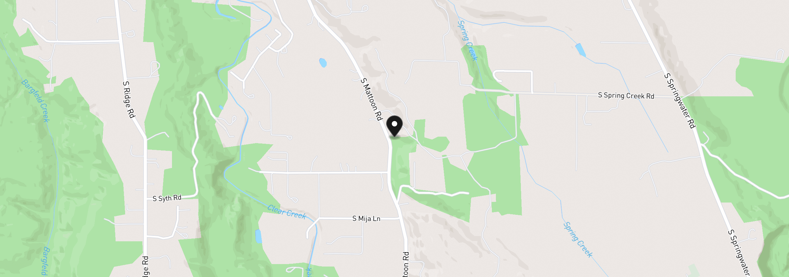 Map showing the location of 19588 S Mattoon Rd, Estacada, OR 97023