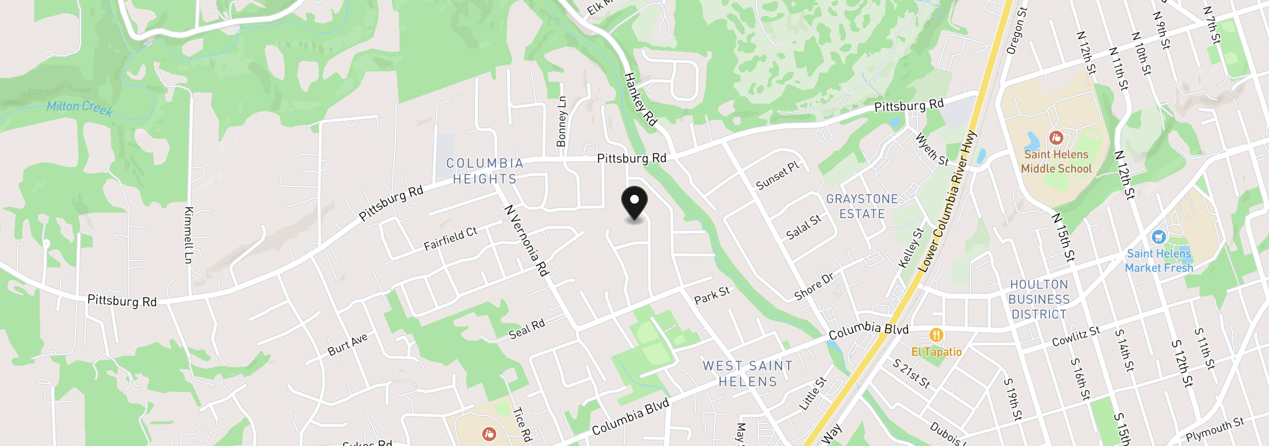 Map showing the location of 225 Allendale Ct, St. Helens, OR 97051