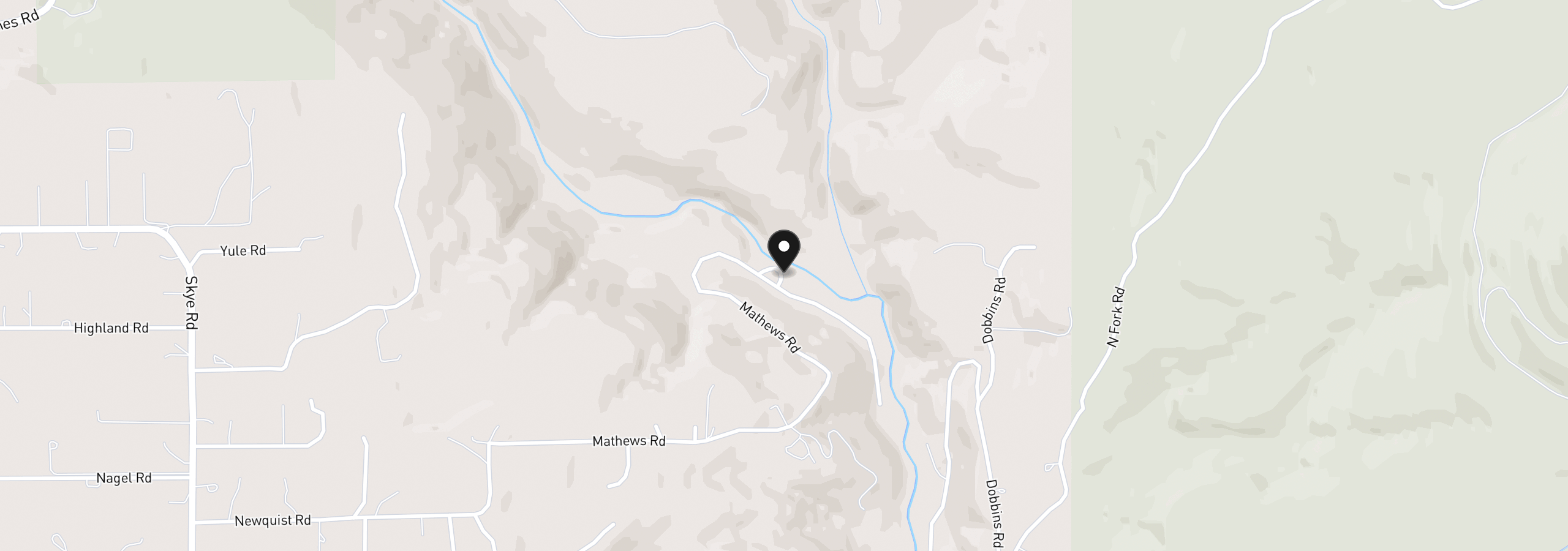 Map showing the location of 1261 Mathews Rd, Washougal, Wa 98671