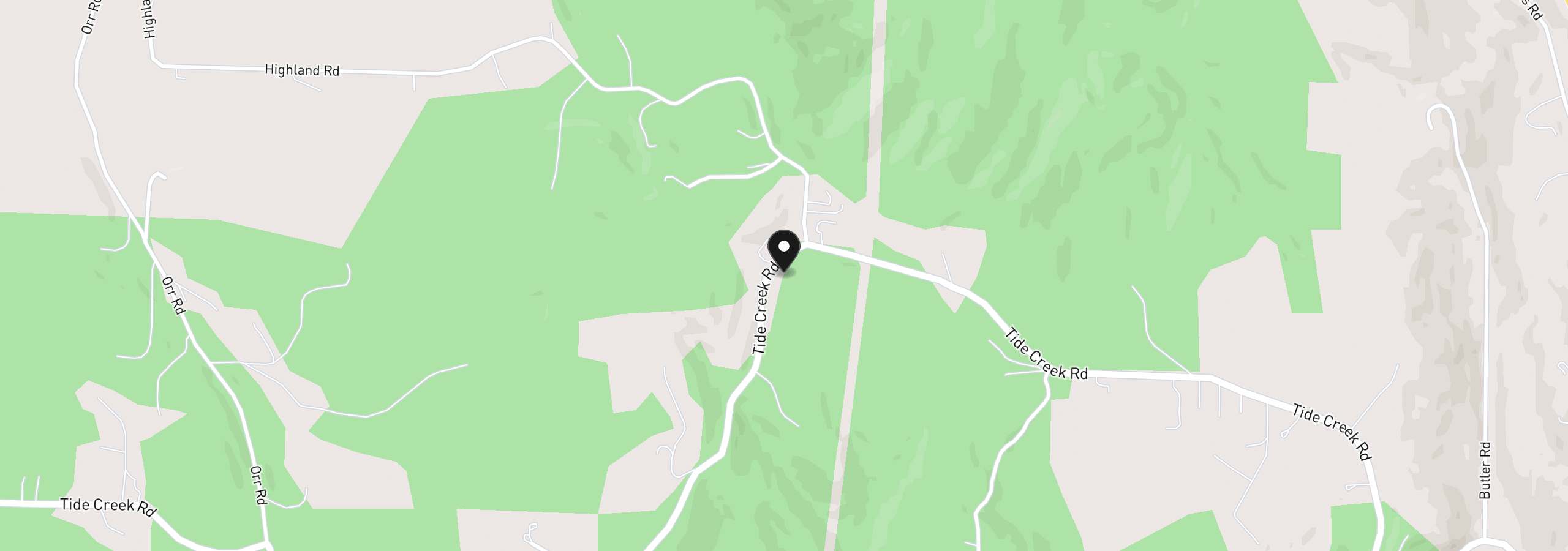 Map showing the location of 32580 Tide Creek Rd, Deer Island, OR 97054