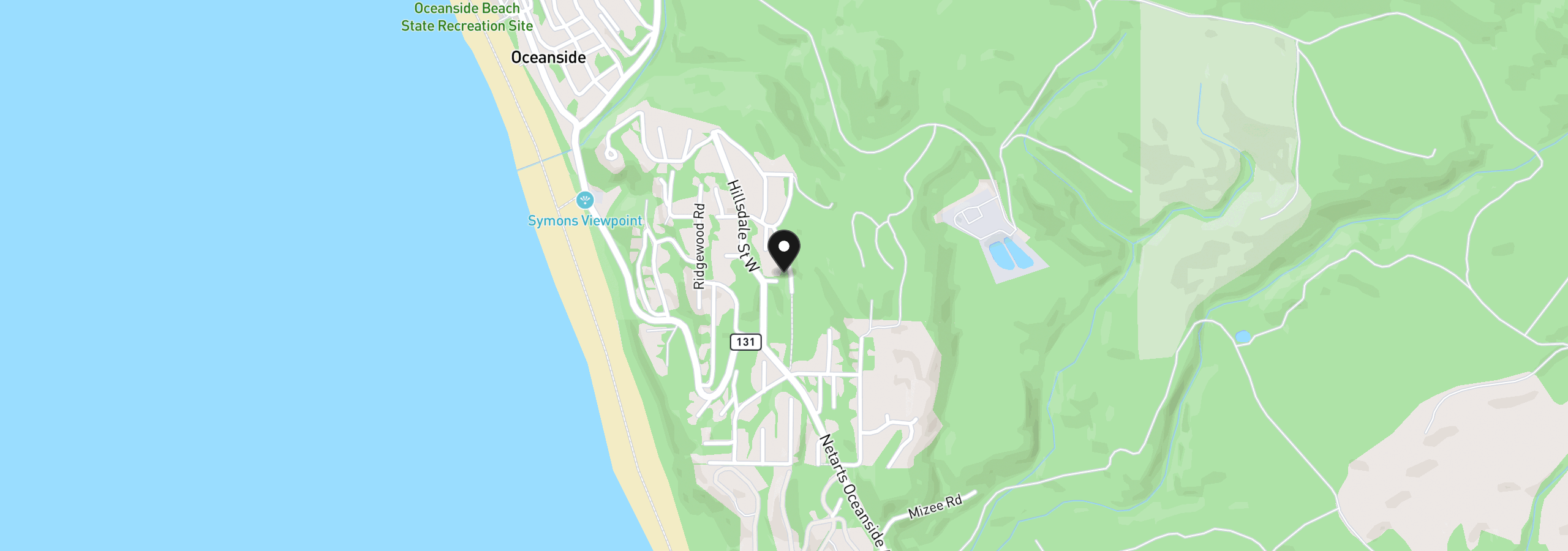 Map showing the location of Manzanita St 4, Oceanside, OR 97134