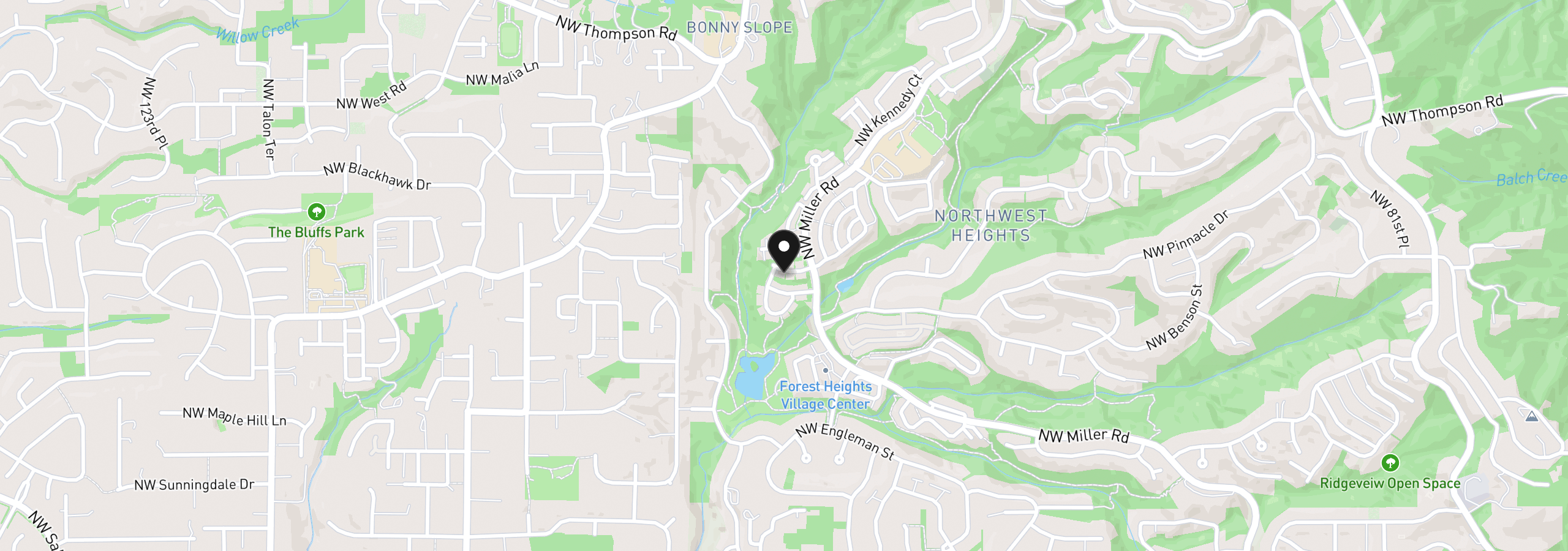 Map showing the location of 10260 NW Alder Grove Ln, Portland, OR 97229
