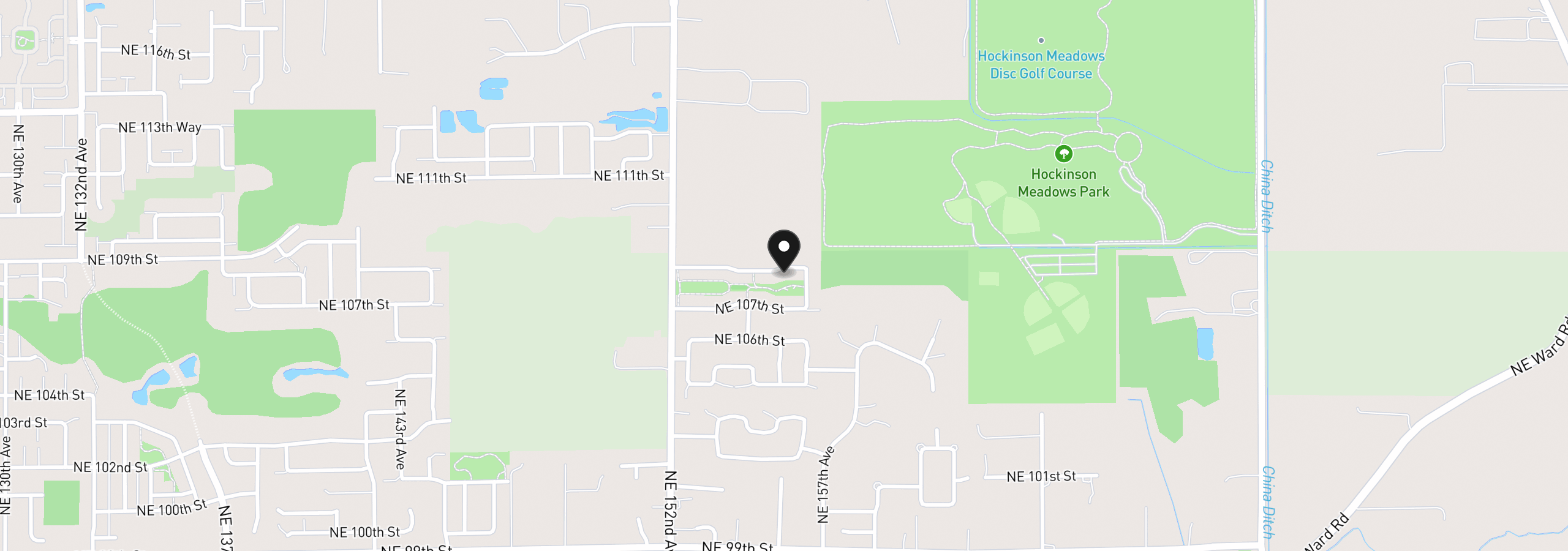 Map showing the location of 15515 NE 108th Way, Vancouver, Wa 98682