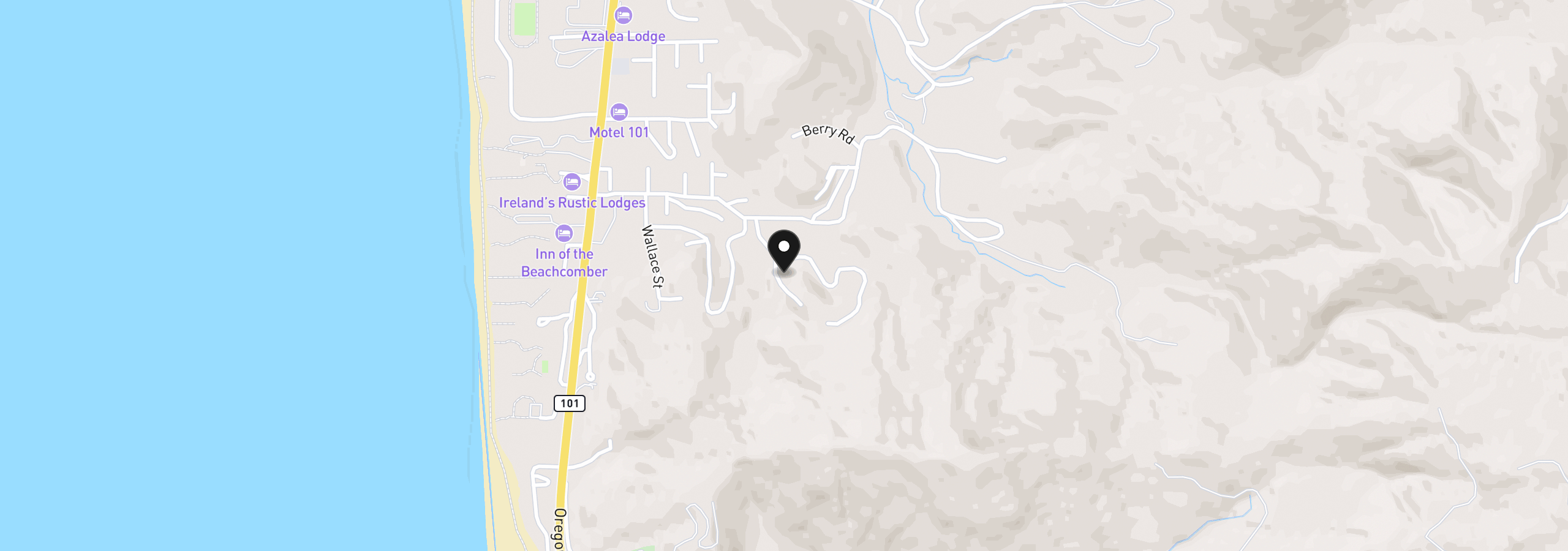 Map showing the location of 29224 Skunk Run Rd, Gold Beach, OR 97444
