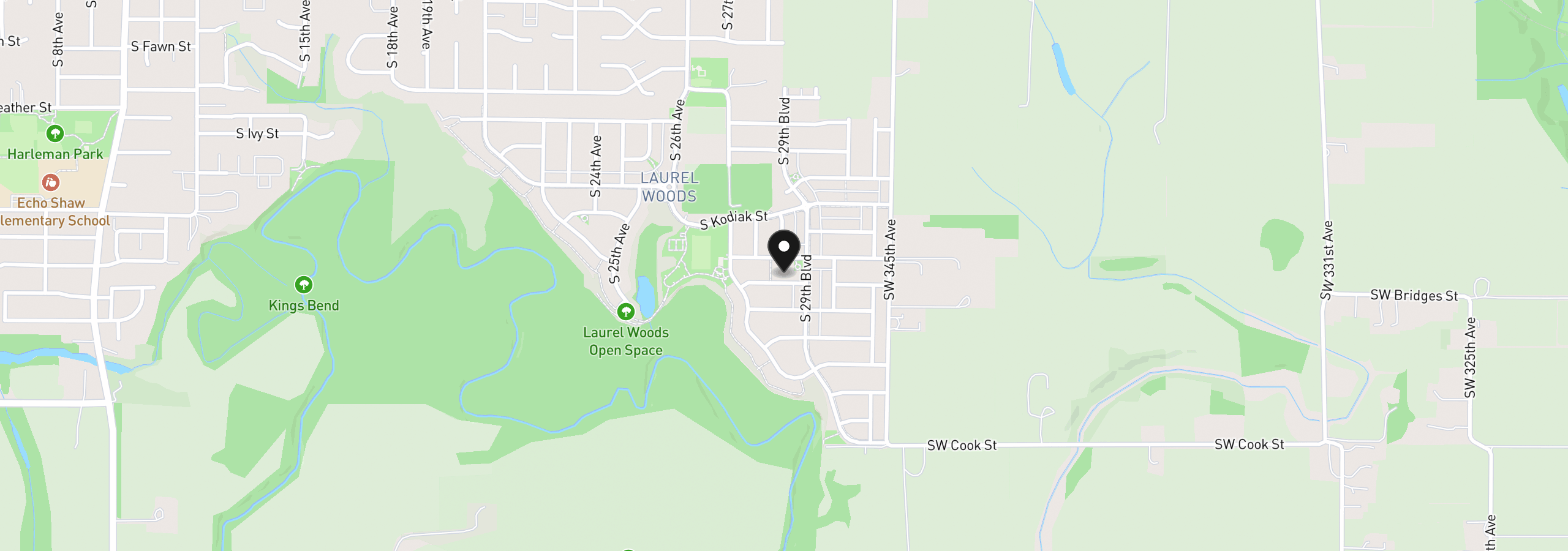 Map showing the location of 2876 S Nectarine St, Cornelius, OR 97113