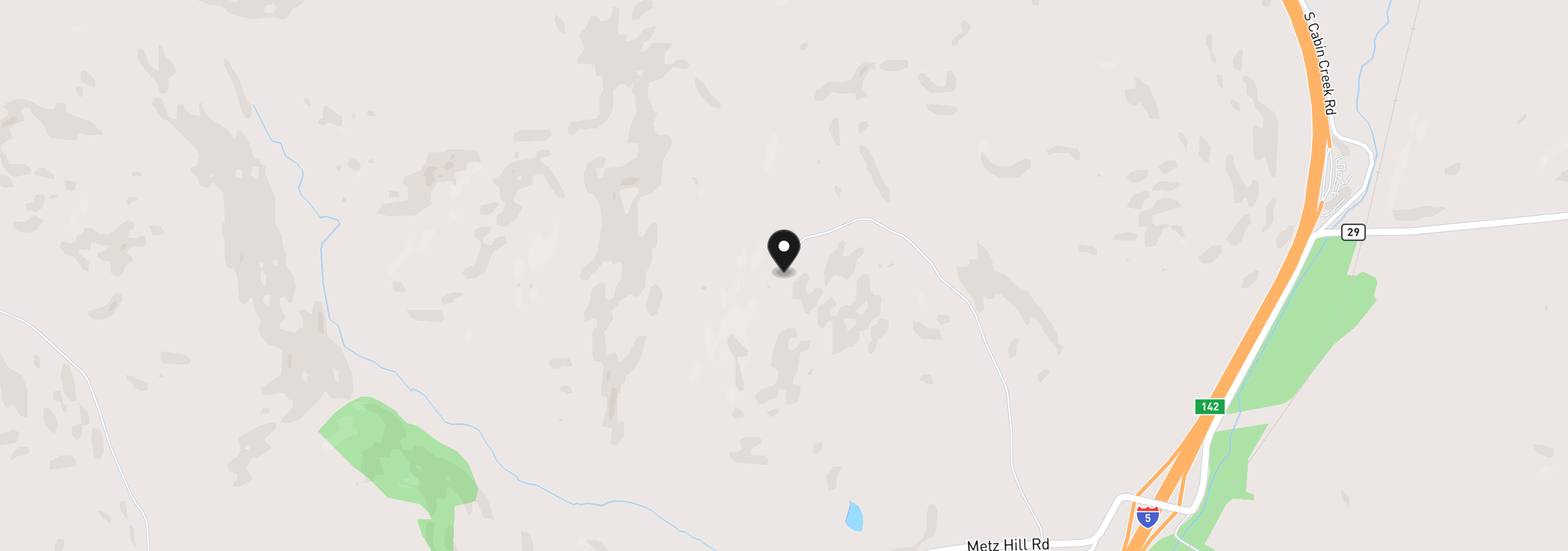 Map showing the location of 331 Metz Hill Rd, Oakland, OR 97462