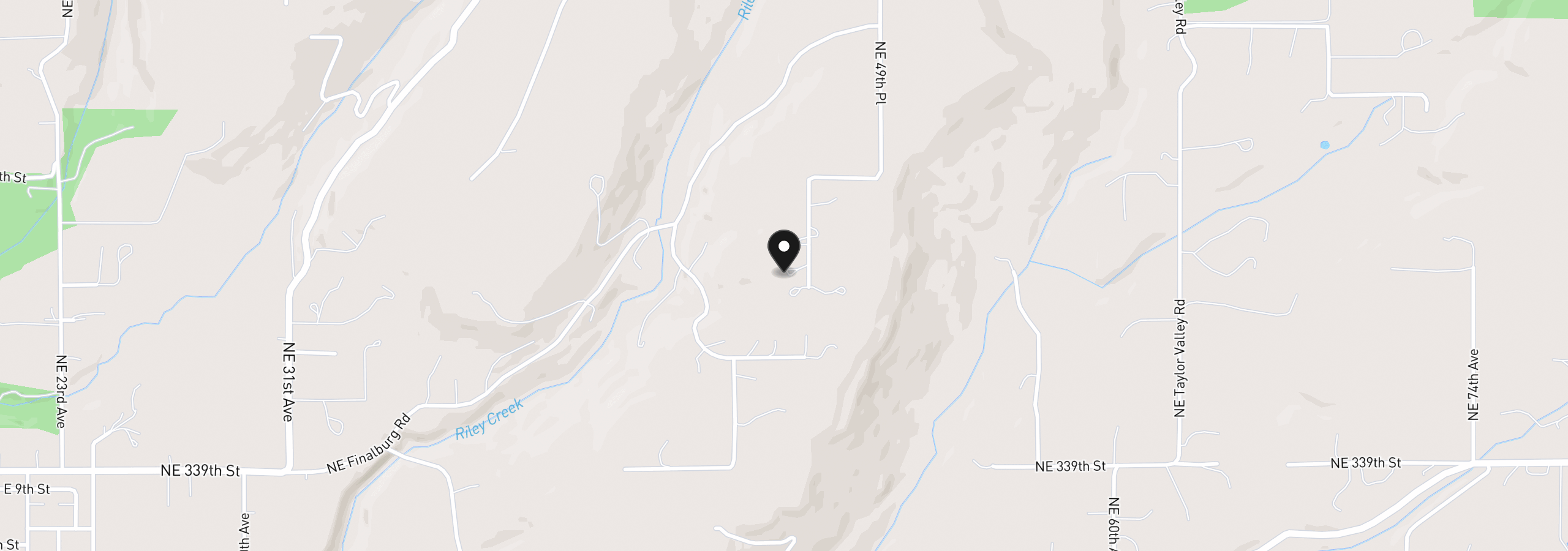 Map showing the location of 34602 NE 49th Pl, La Center, Wa 98629