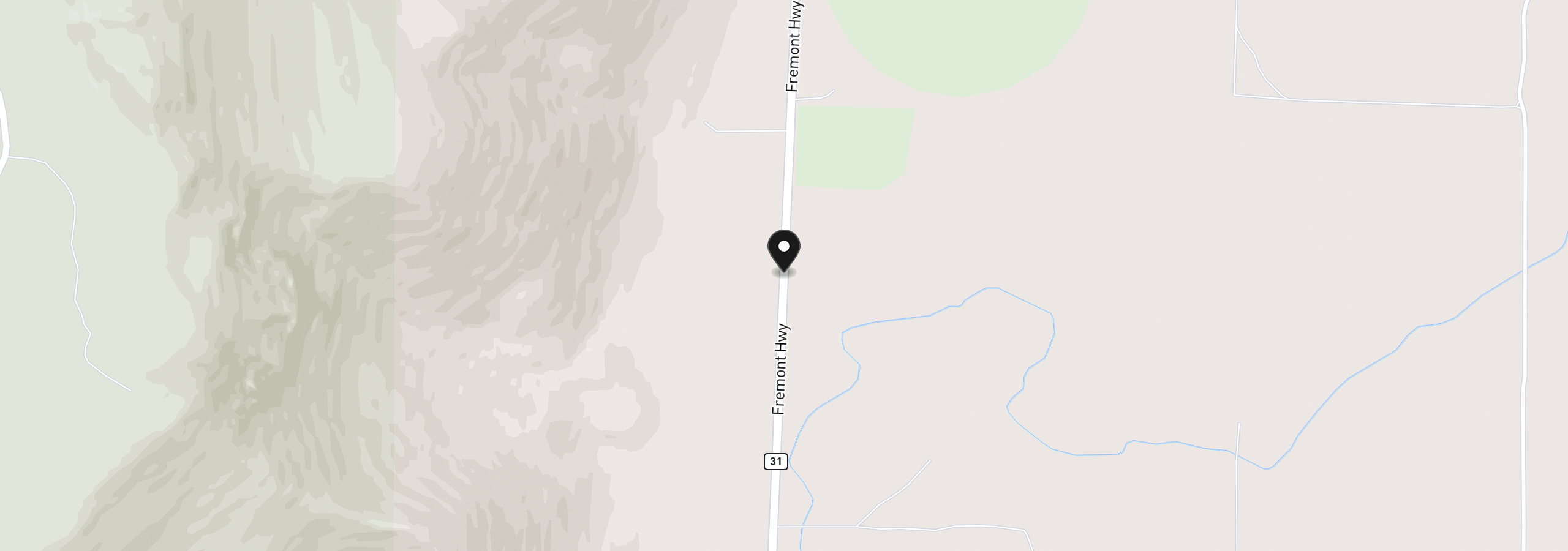 Map showing the location of Hwy 31, Summer Lake, OR 97640
