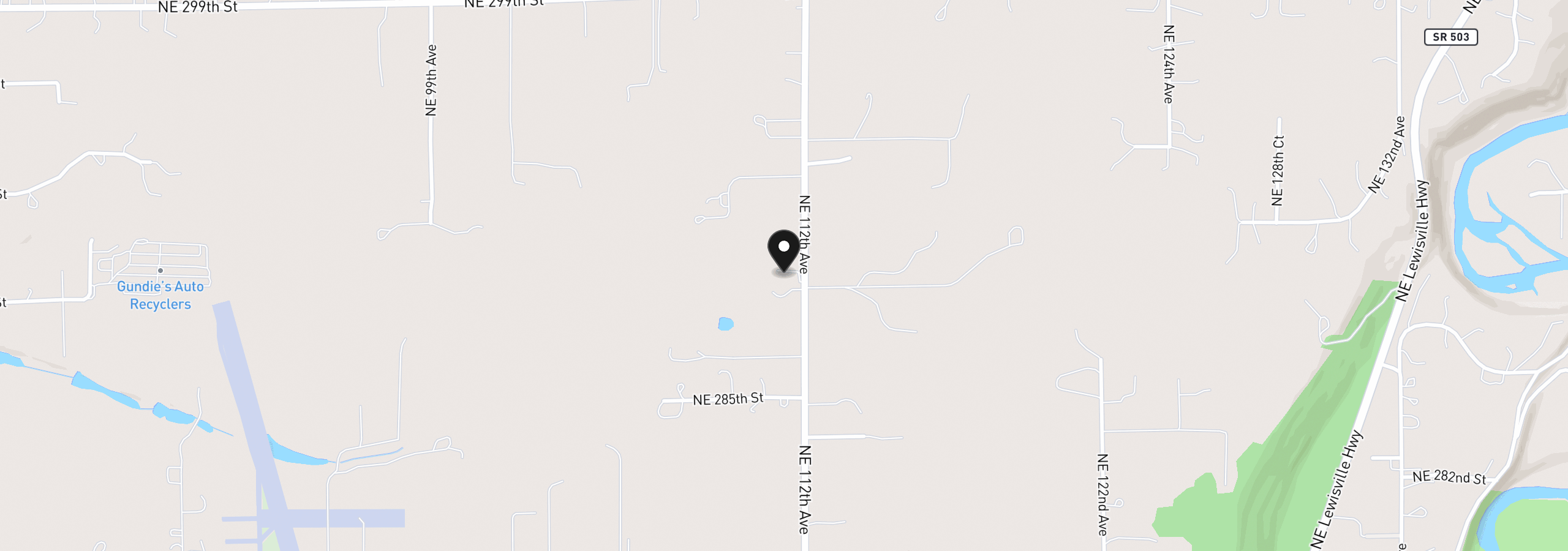 Map showing the location of 28900 NE 112th Ave, Battle Ground, Wa 98604