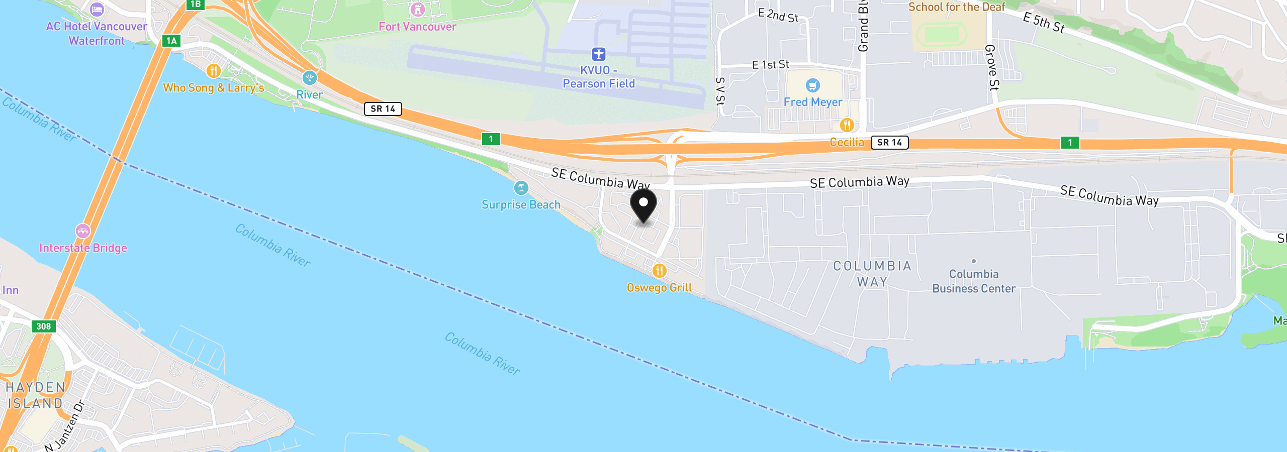 Map showing the location of 730 SE Fairwinds Loop, Vancouver, Wa 98661
