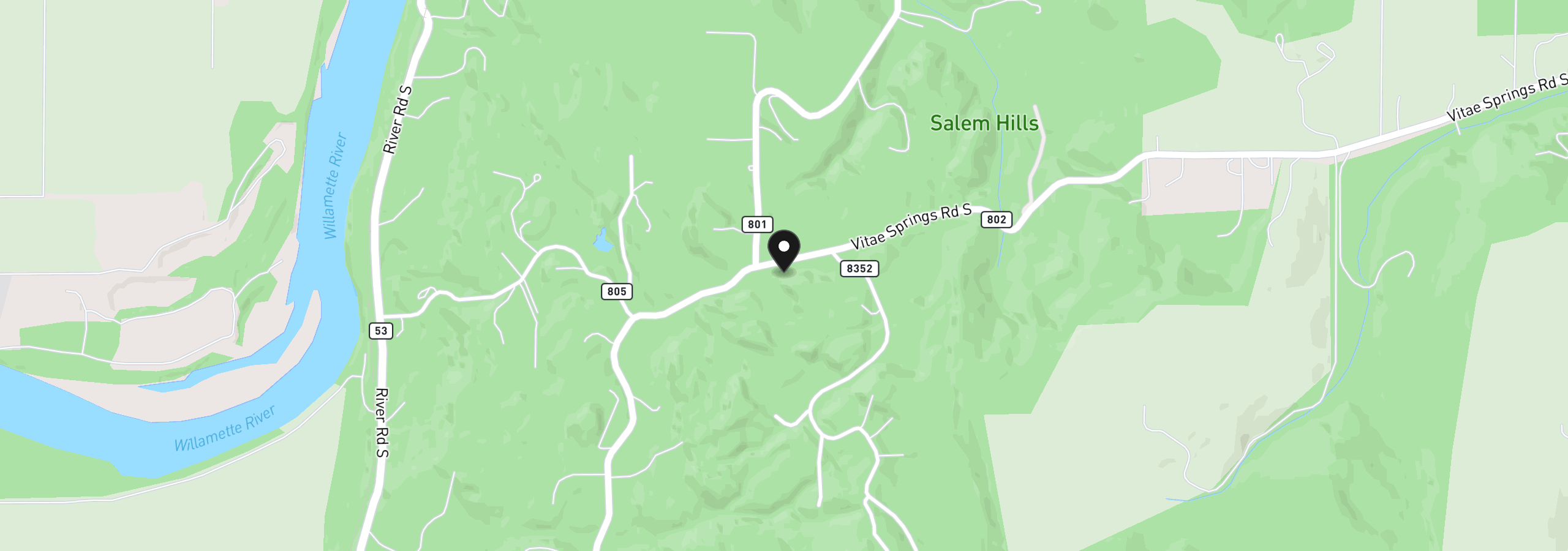 Map showing the location of 6314 Jacinda Ln, Salem, OR 97306