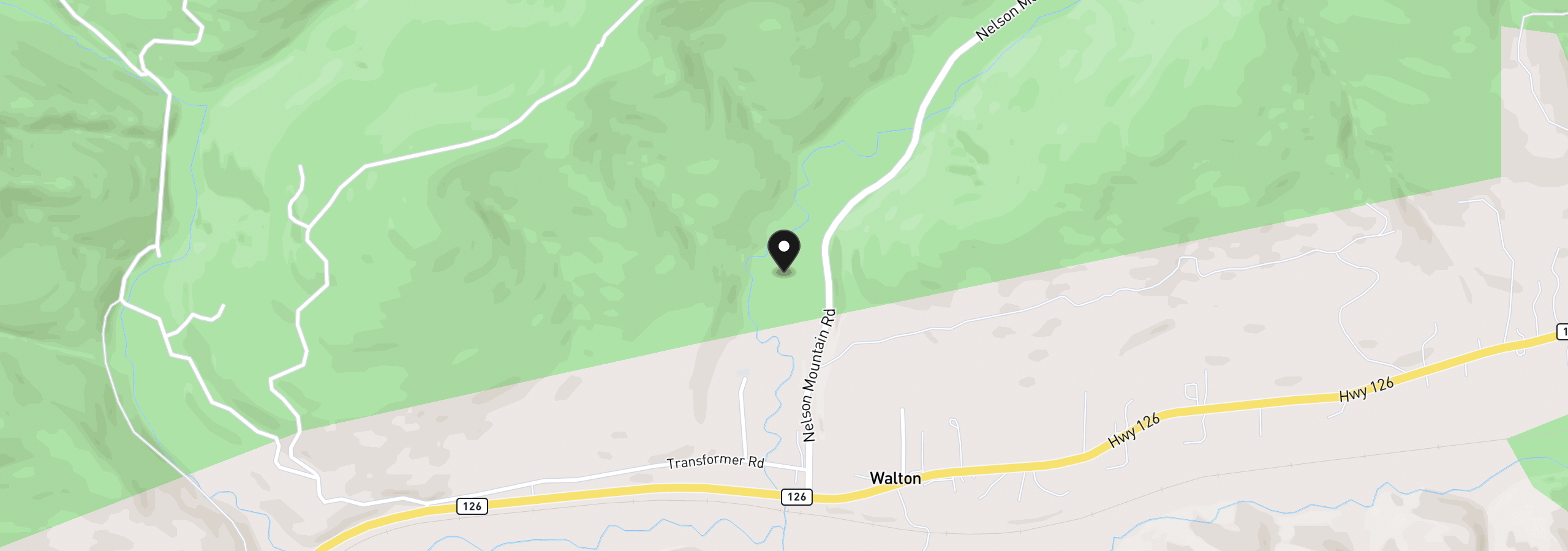 Map showing the location of Nelson Mountain Rd Tl200, Walton, OR 97490