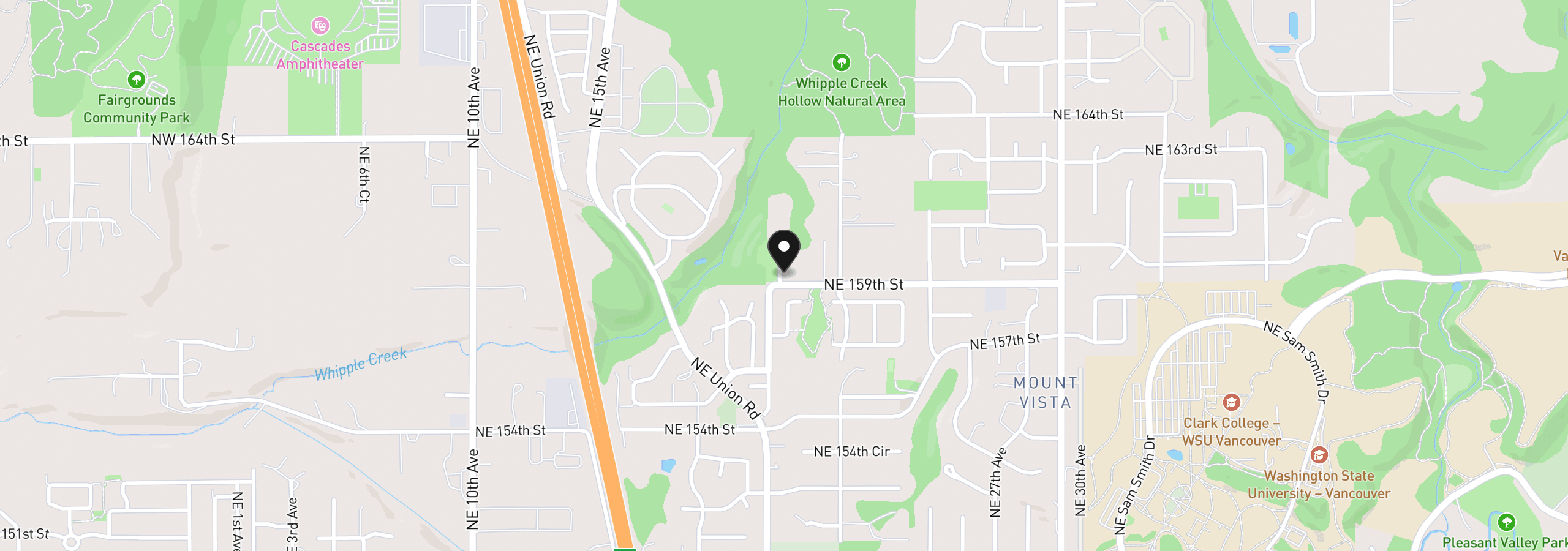Map showing the location of 2006 NE 159th St, Ridgefield, Wa 98642