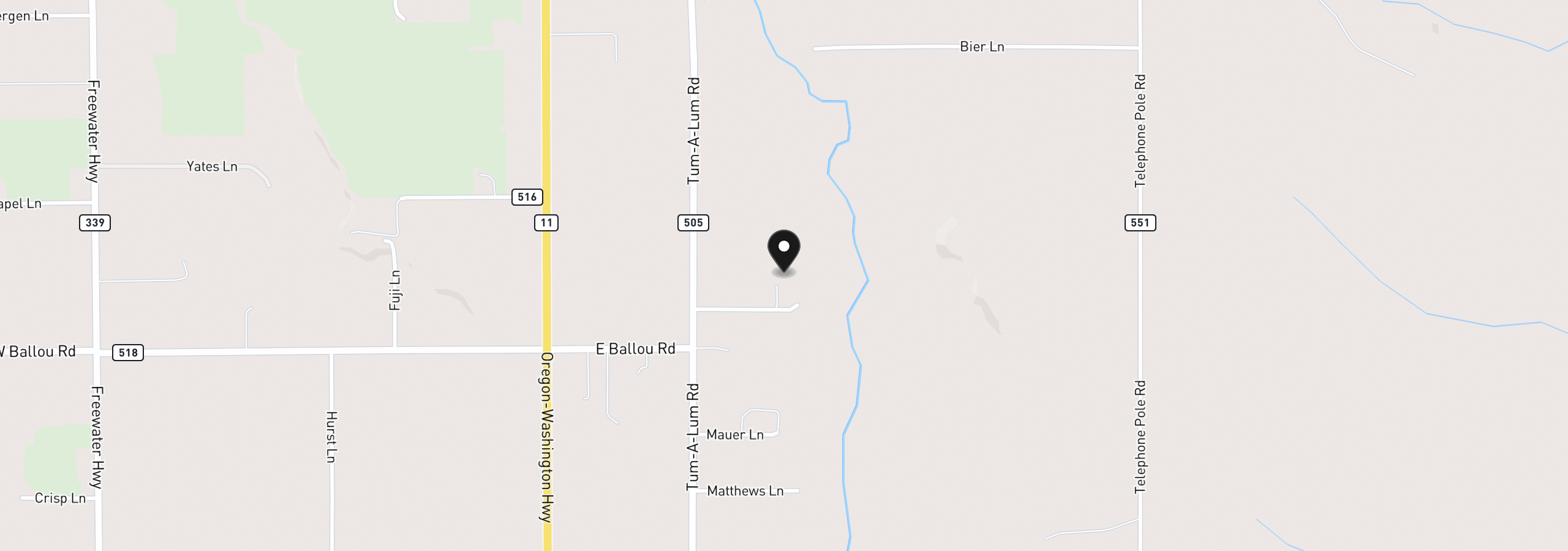 Map showing the location of 54027 Summers Ln, Milton-Freewater, OR 97862
