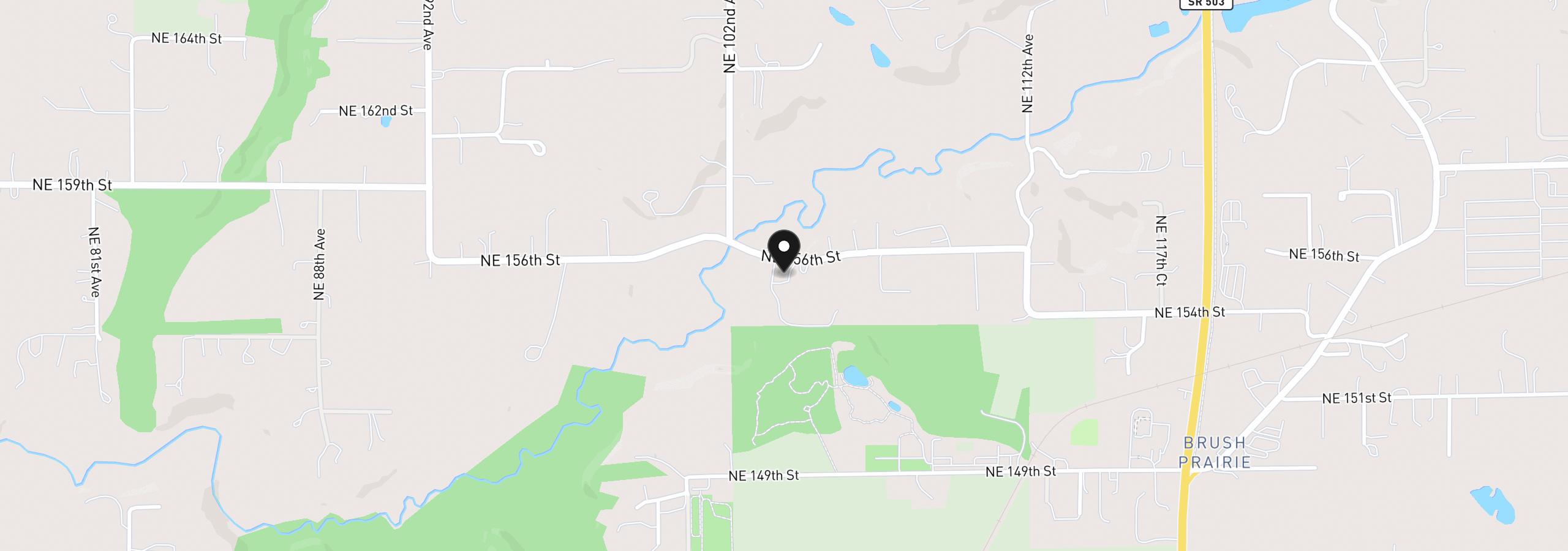 Map showing the location of 10315 NE 156th St, Brush Prairie, Wa 98606