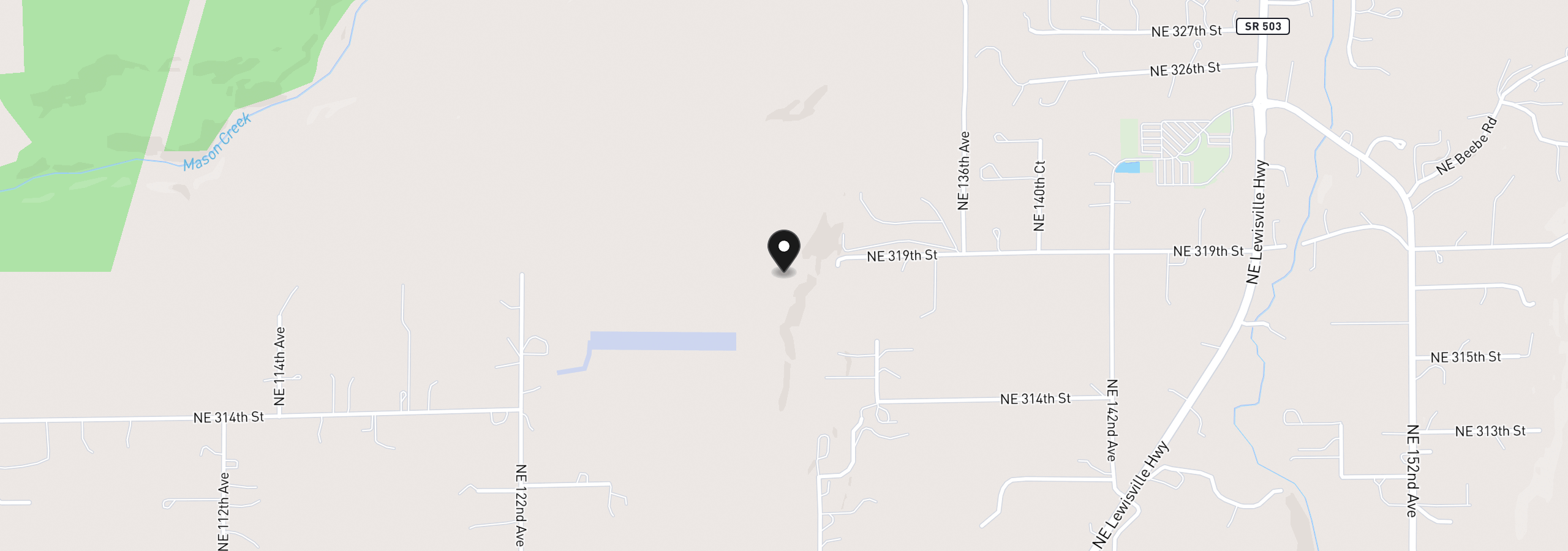 Map showing the location of 31807 NE 122nd Ave, Battle Ground, Wa 98604