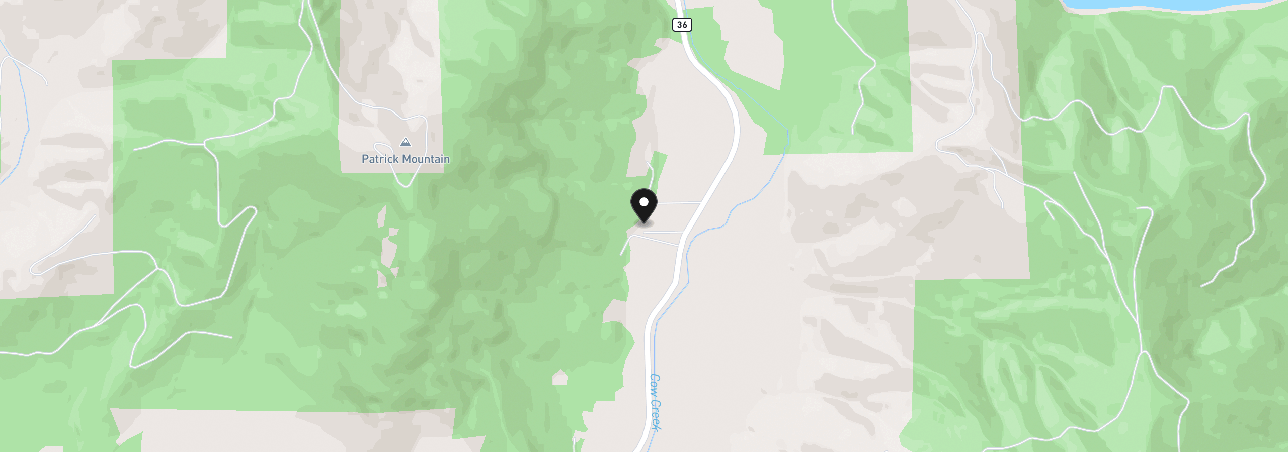 Map showing the location of 5184 Upper Cow Creek Rd, Azalea, OR 97410
