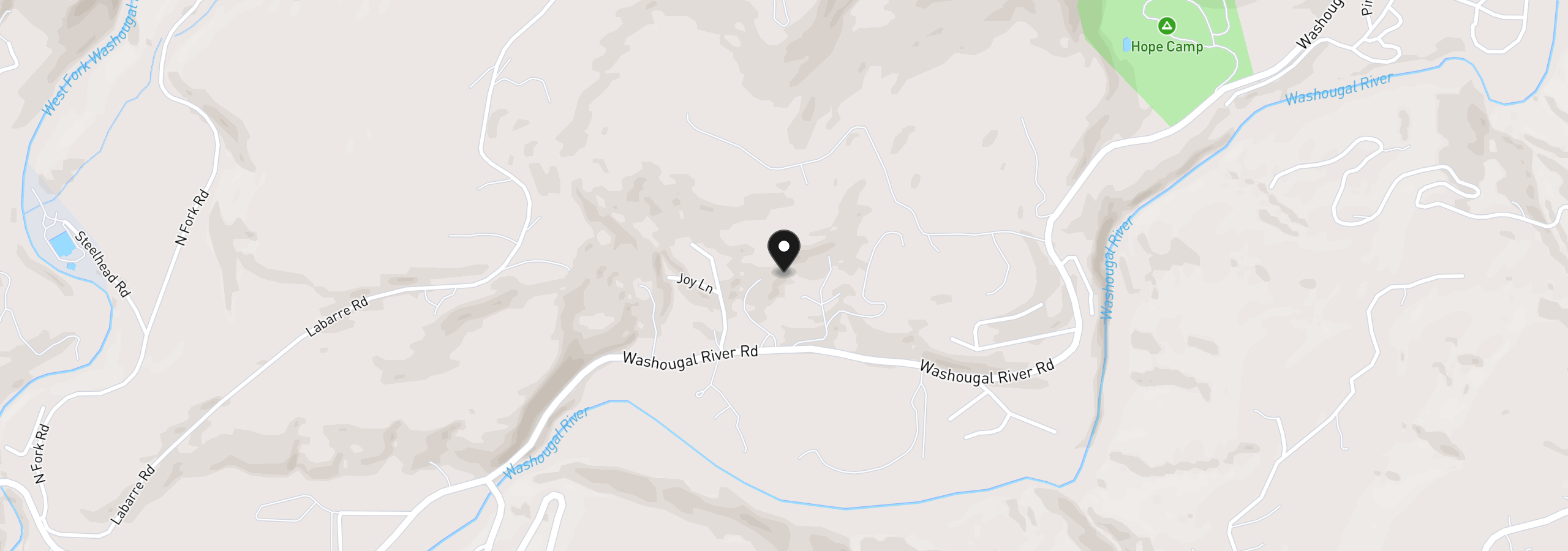 Map showing the location of 61 Joy Ln, Washougal, Wa 98671