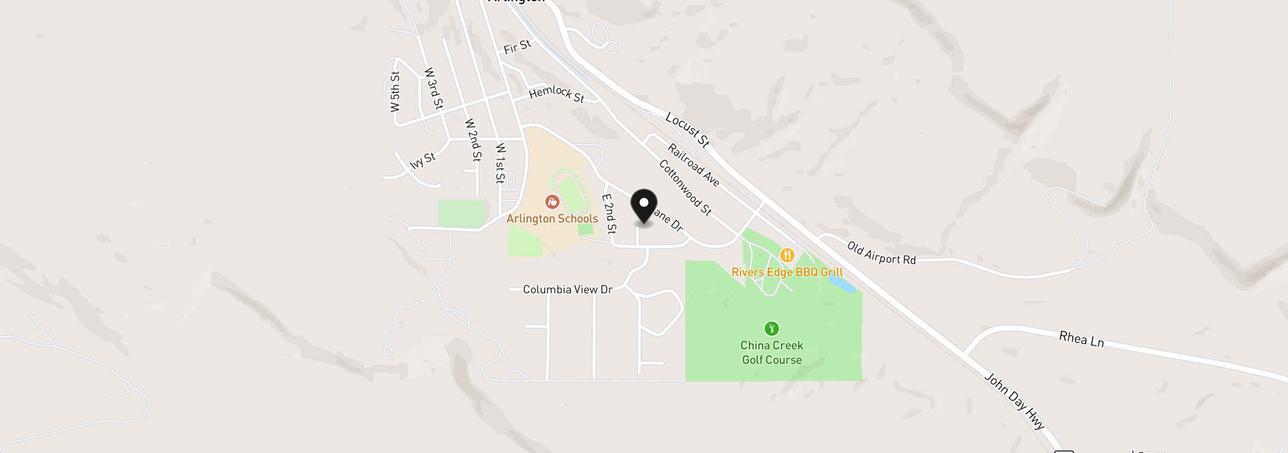 Map showing the location of 330 Krameria Ct, Arlington, OR 97812