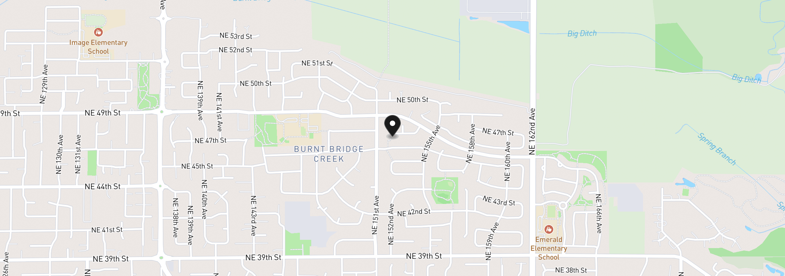 Map showing the location of 15205 NE 47th St, Vancouver, Wa 98682