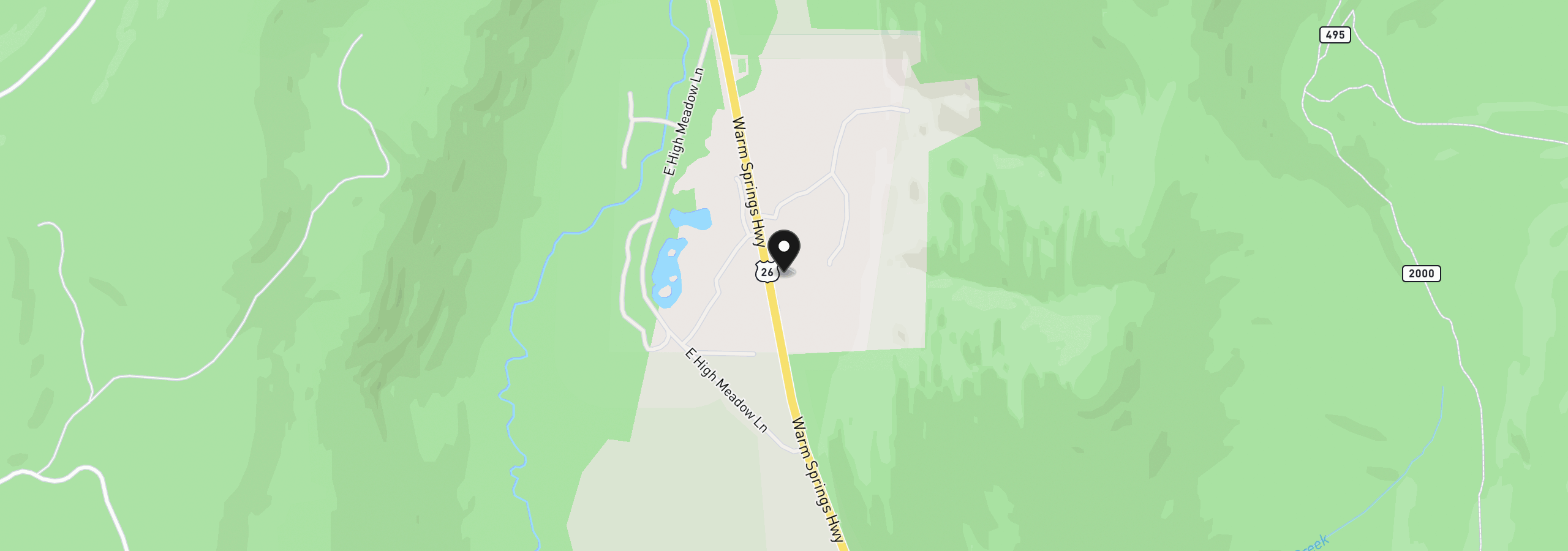 Map showing the location of 93732 E Highway 26 101, Government Camp, OR 97028