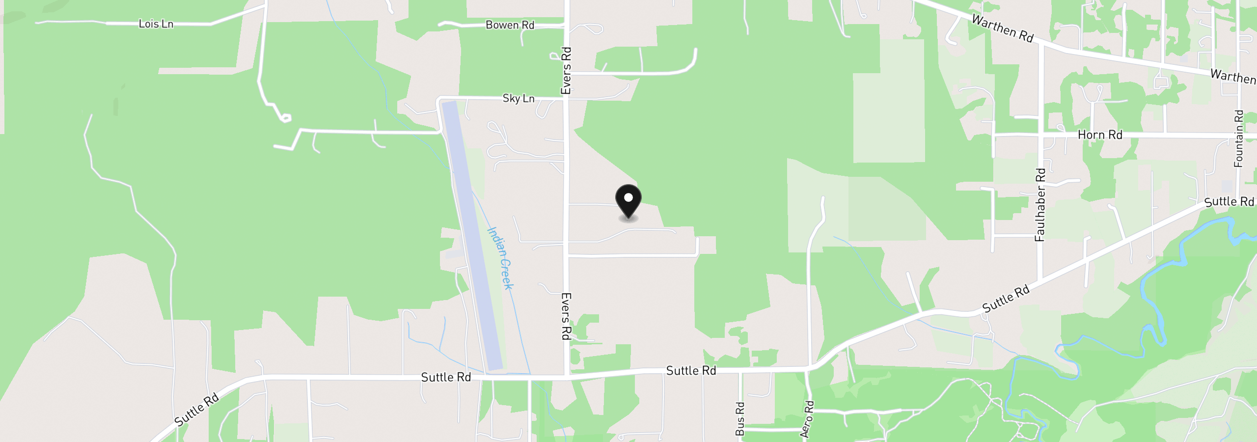 Map showing the location of 88687 Evers Rd, Elmira, OR 97437