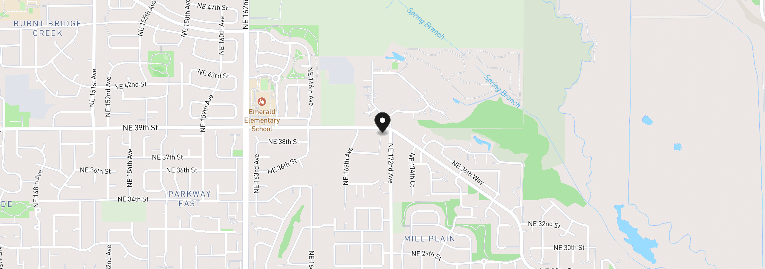 Map showing the location of 17102 NE 37th Cir, Vancouver, Wa 98682