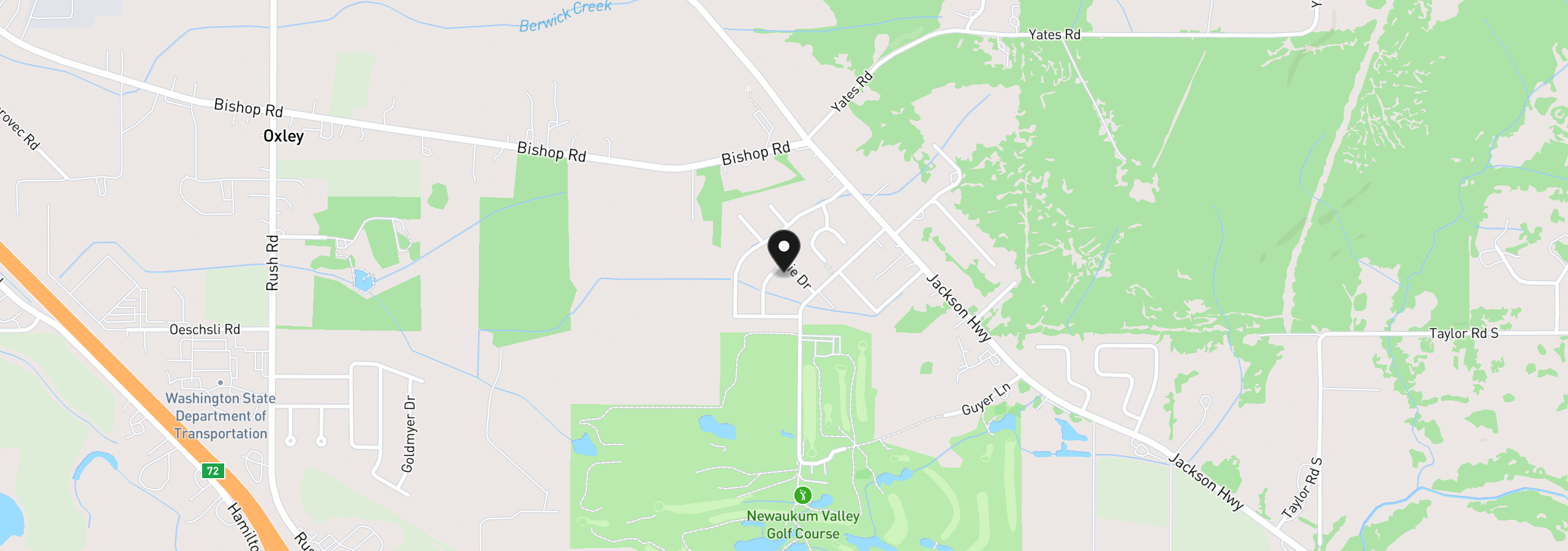 Map showing the location of 153 Birdie Dr, Chehalis, Wa 98532