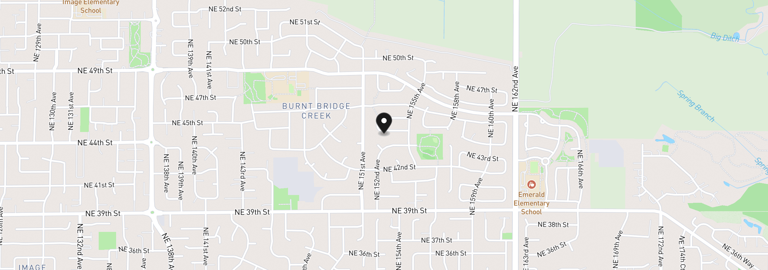 Map showing the location of 15213 NE 44th St, Vancouver, Wa 98682