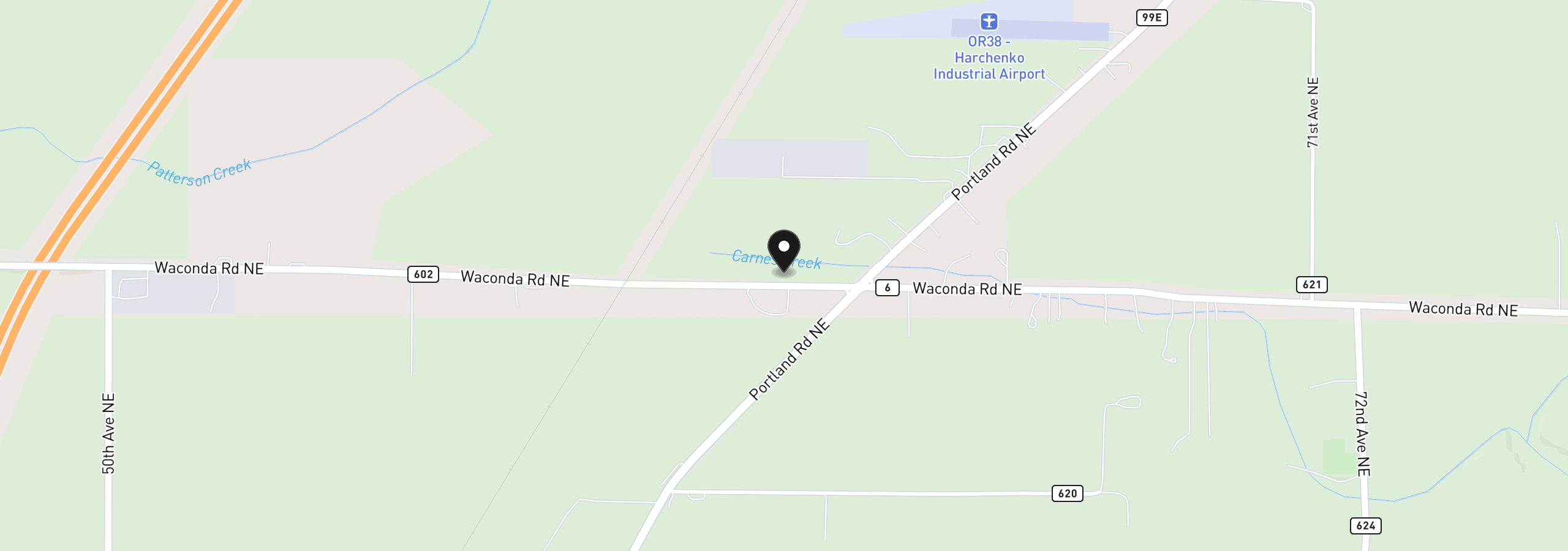 Map showing the location of 6127 Waconda Rd NE, Salem, OR 97305