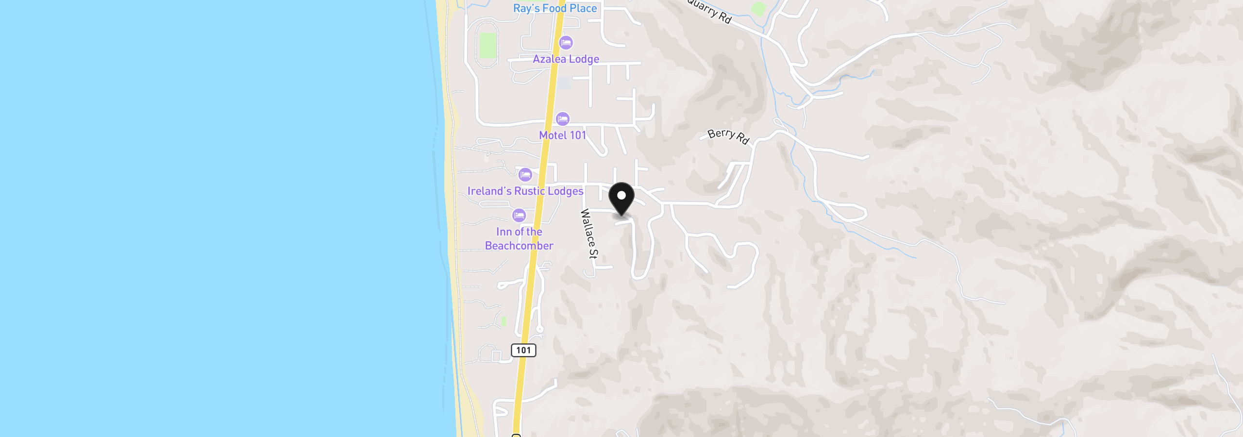 Map showing the location of Seaview Ln, Gold Beach, OR 97444