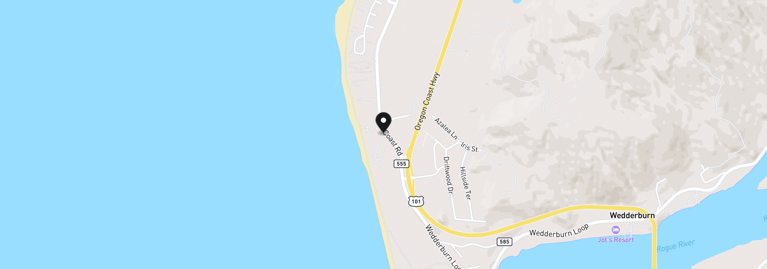 Map showing the location of 900 Old Coast Rd 3, Gold Beach, OR 97444