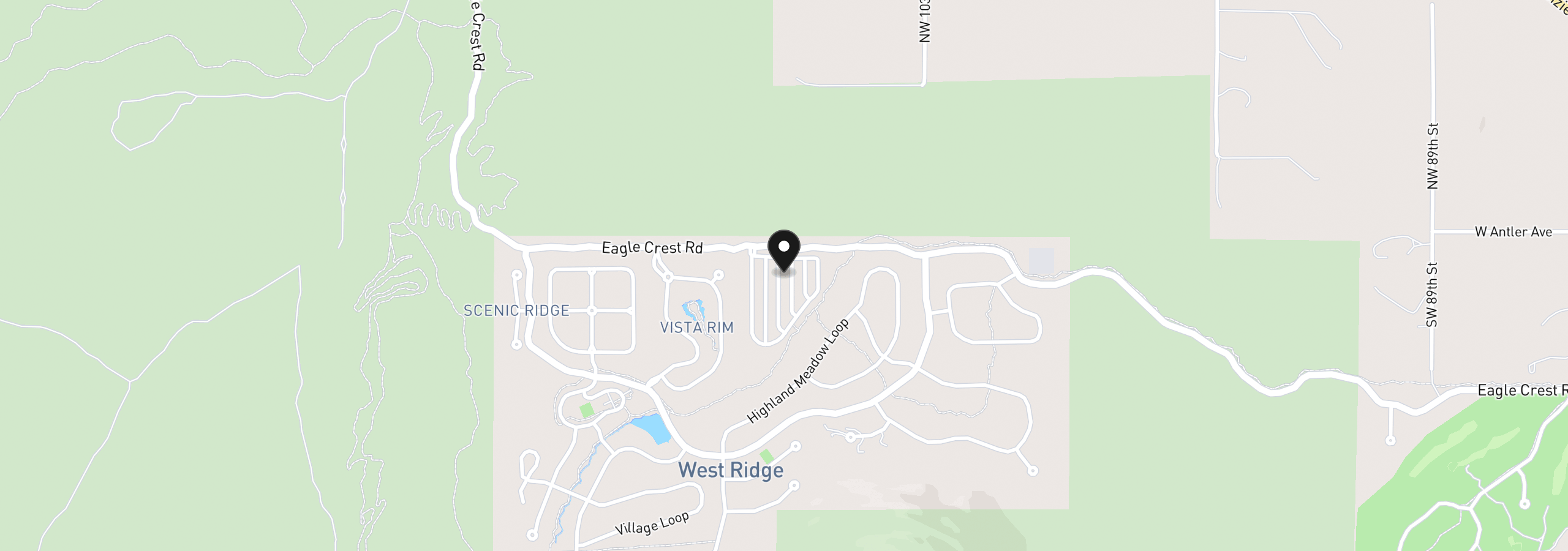 Map showing the location of 224 Volunteer Park Ln, Redmond, OR 97756