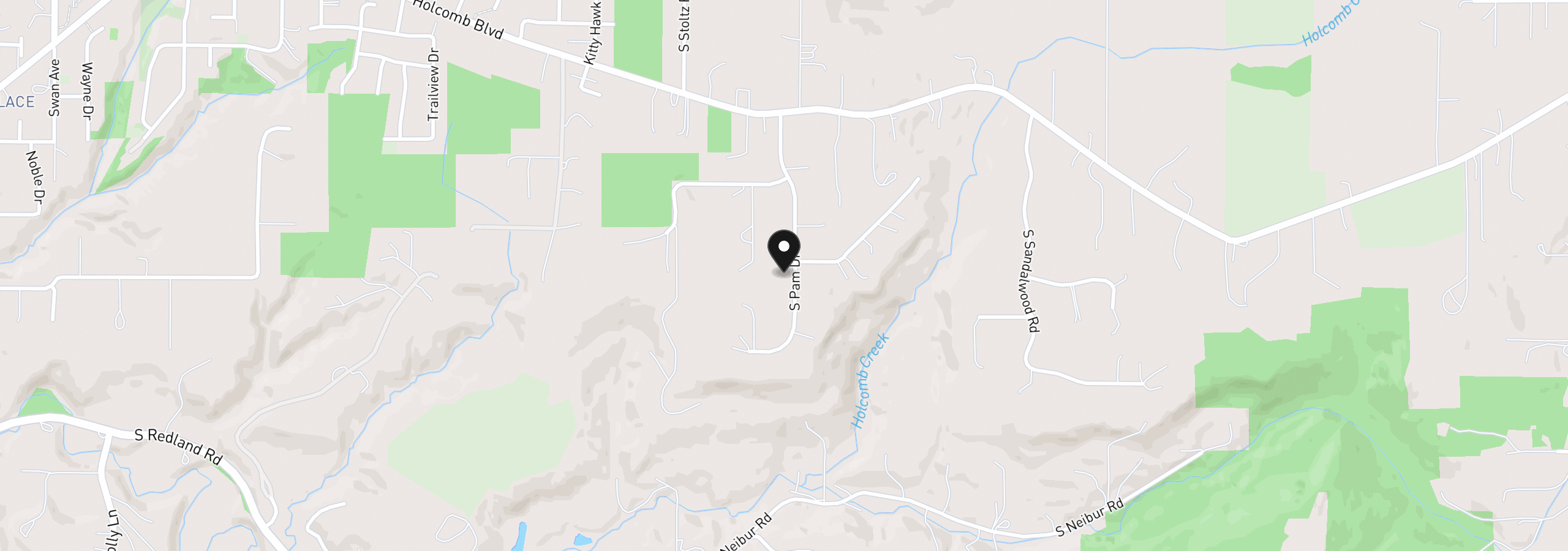 Map showing the location of 16707 S Pam Dr, Oregon City, OR 97045
