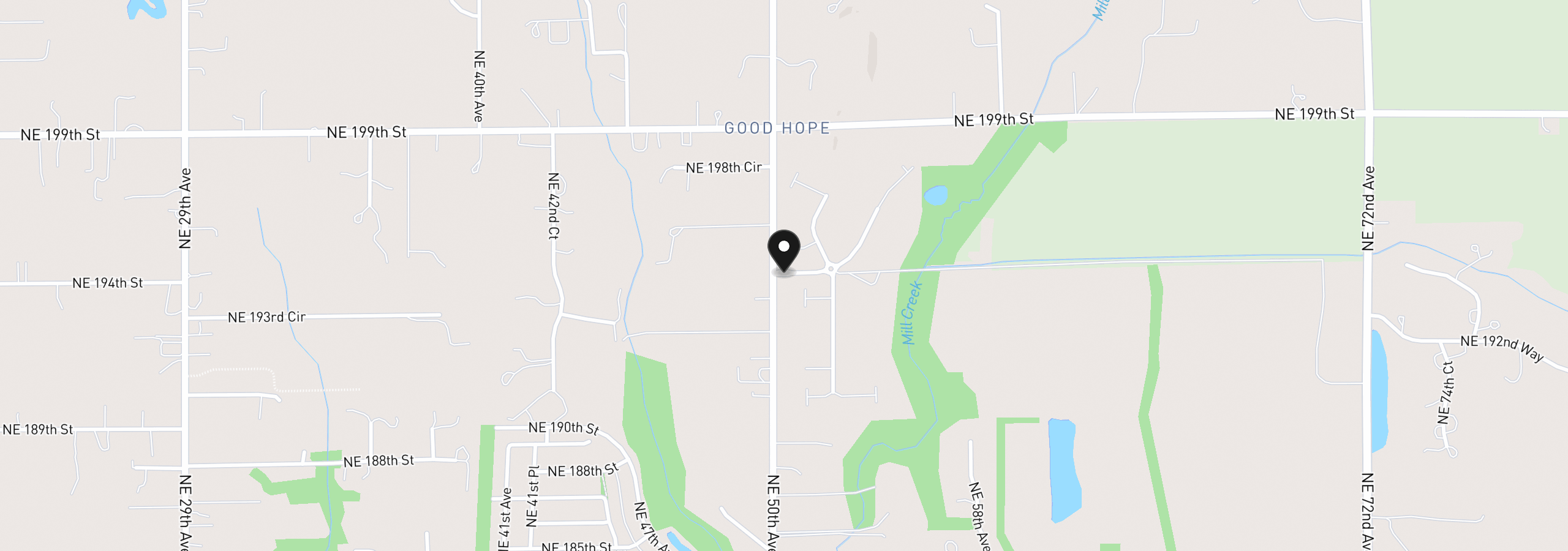 Map showing the location of N 50th Ave B, Vancouver, Wa 98686
