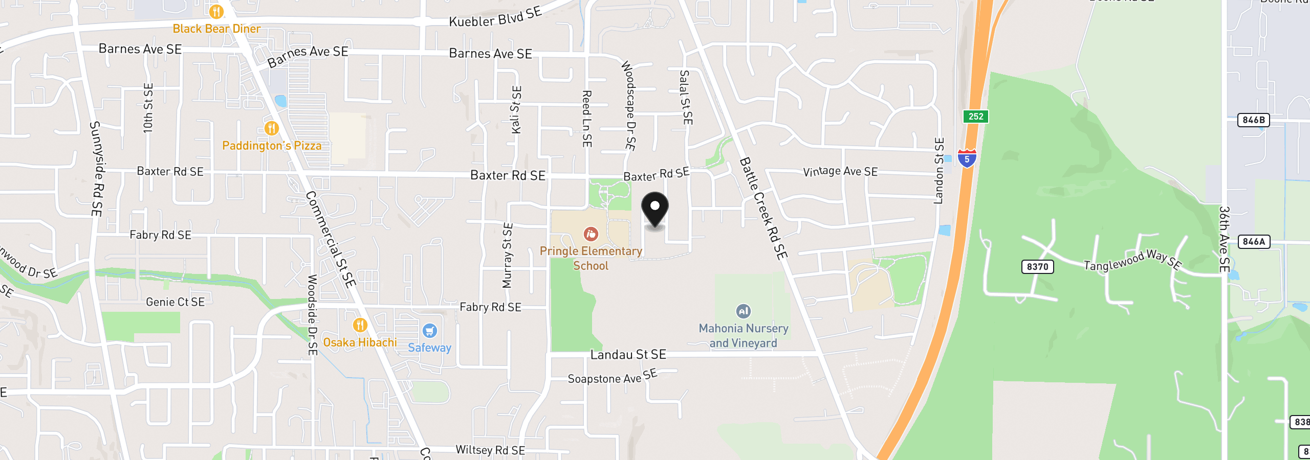 Map showing the location of 2354 Bluebell Ave, Salem, OR 97306