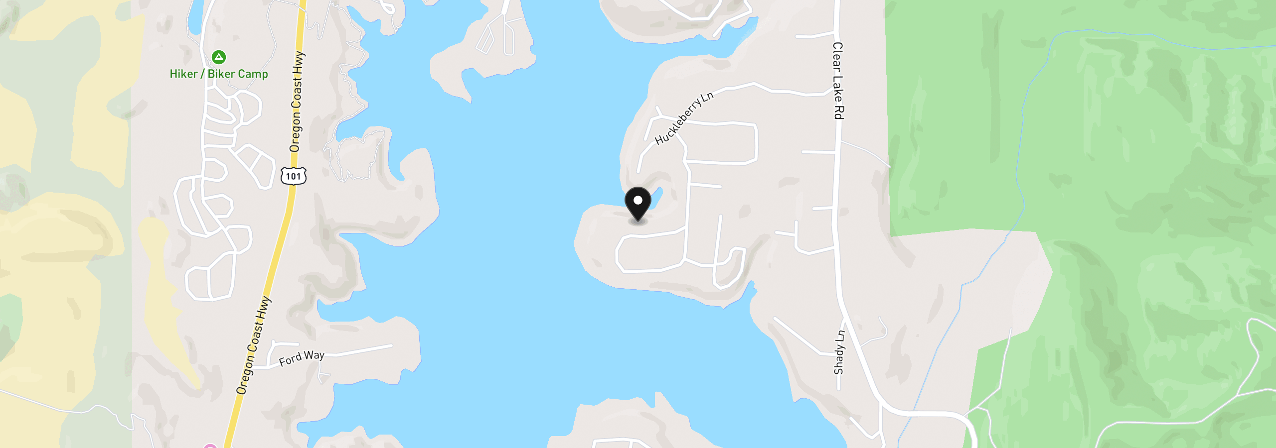 Map showing the location of 5323 Leavitt Lp., Florence, OR 97439