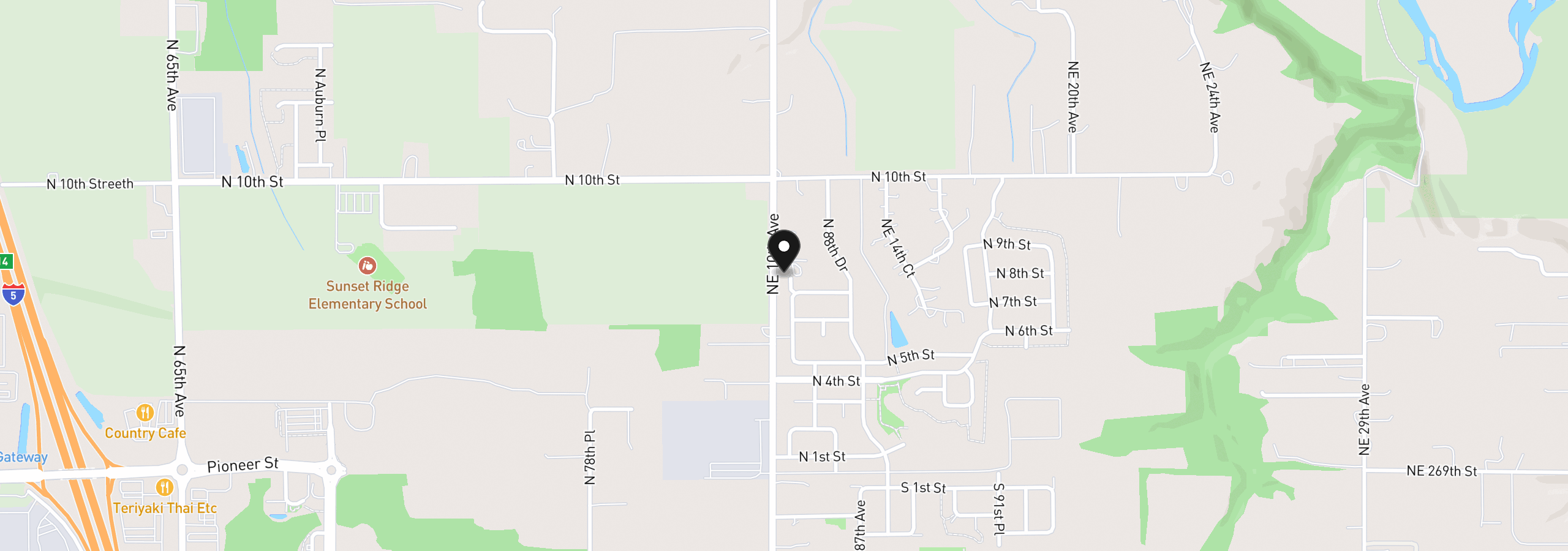 Map showing the location of 725 N Russet Pl 192, Ridgefield, Wa 98642