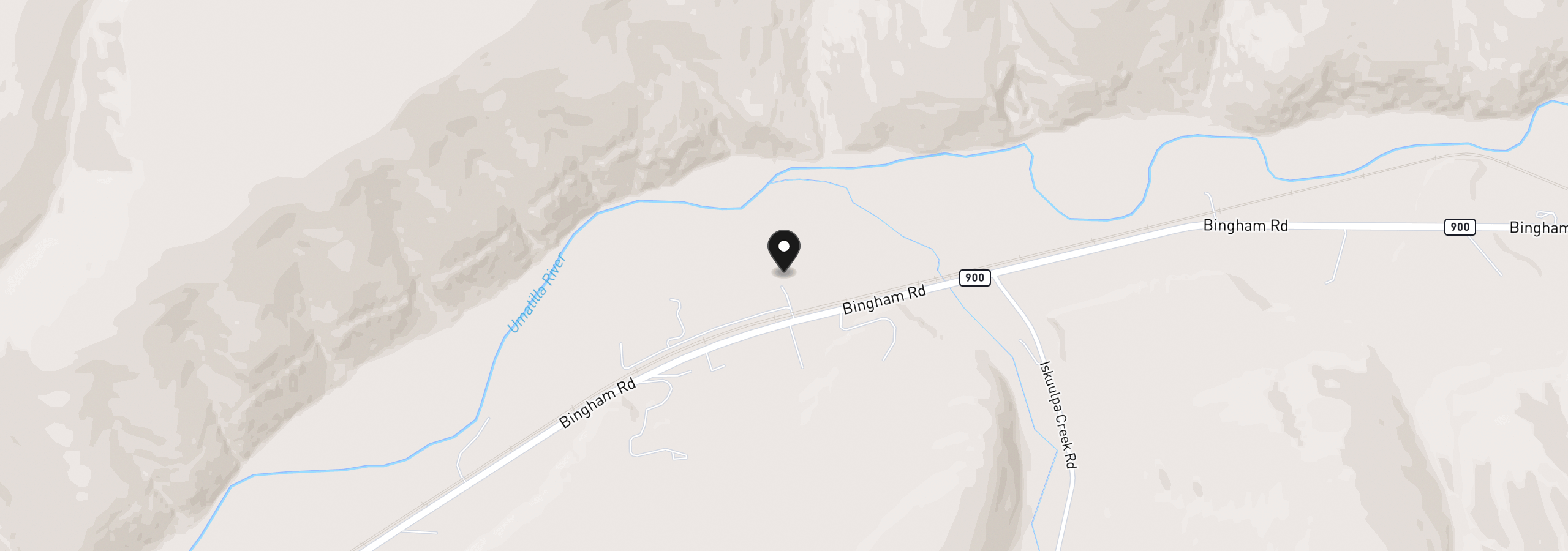 Map showing the location of 54693 Bingham Rd, Adams, OR 97810