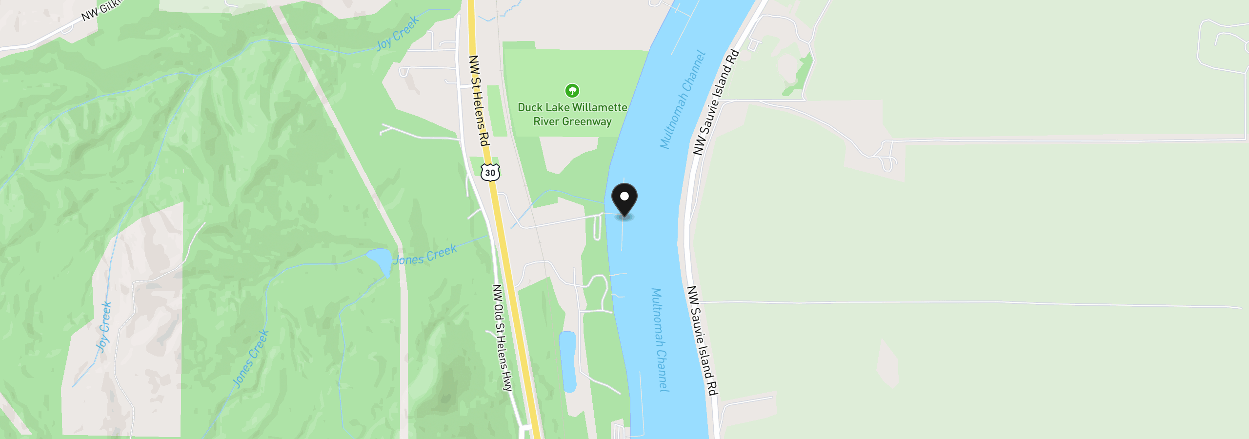 Map showing the location of 26400 NW St Helens Rd 29, Scappoose, OR 97056